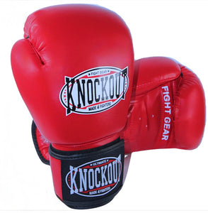 RED KNOCKOUT BOXING GLOVES 14OZ