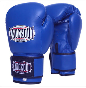BLUE  KNOCKOUT BOXING GLOVES 14OZ