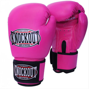 PINK KNOCKOUT BOXING GLOVE 14OZ
