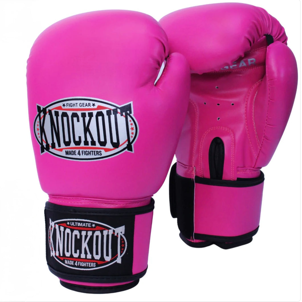 PINK KNOCKOUT BOXING GLOVE 14OZ