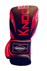 RED KNOCKOUT 16 OZ. PROBOXING GLOVES